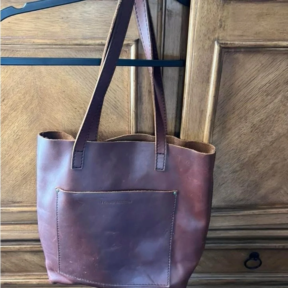 Brown Leather Tote and Wallet Set - Picture 2 of 3